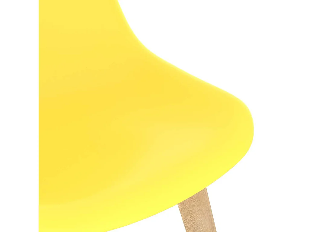 Chaises à manger lot de 2 jaune plastique