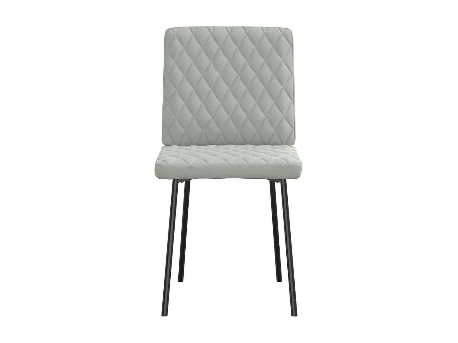 Chaises à manger lot de 2 Gris clair Velours