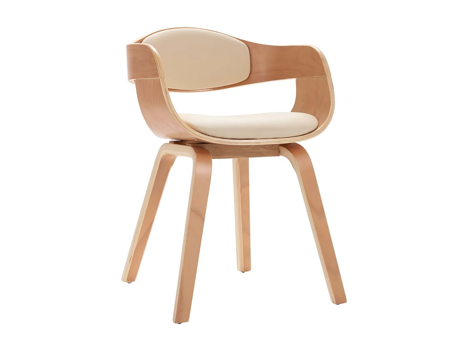 Eetkamerstoelen 6 stukkengebogen hout en kunstleer