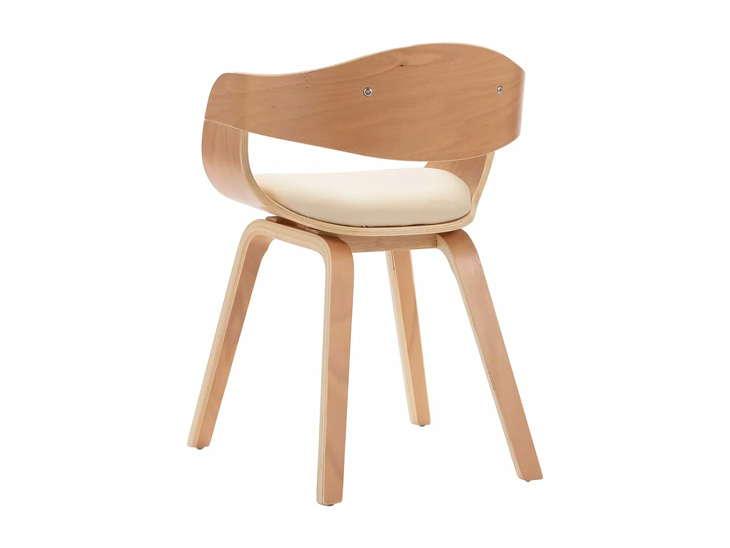 Eetkamerstoelen 6 stukkengebogen hout en kunstleer
