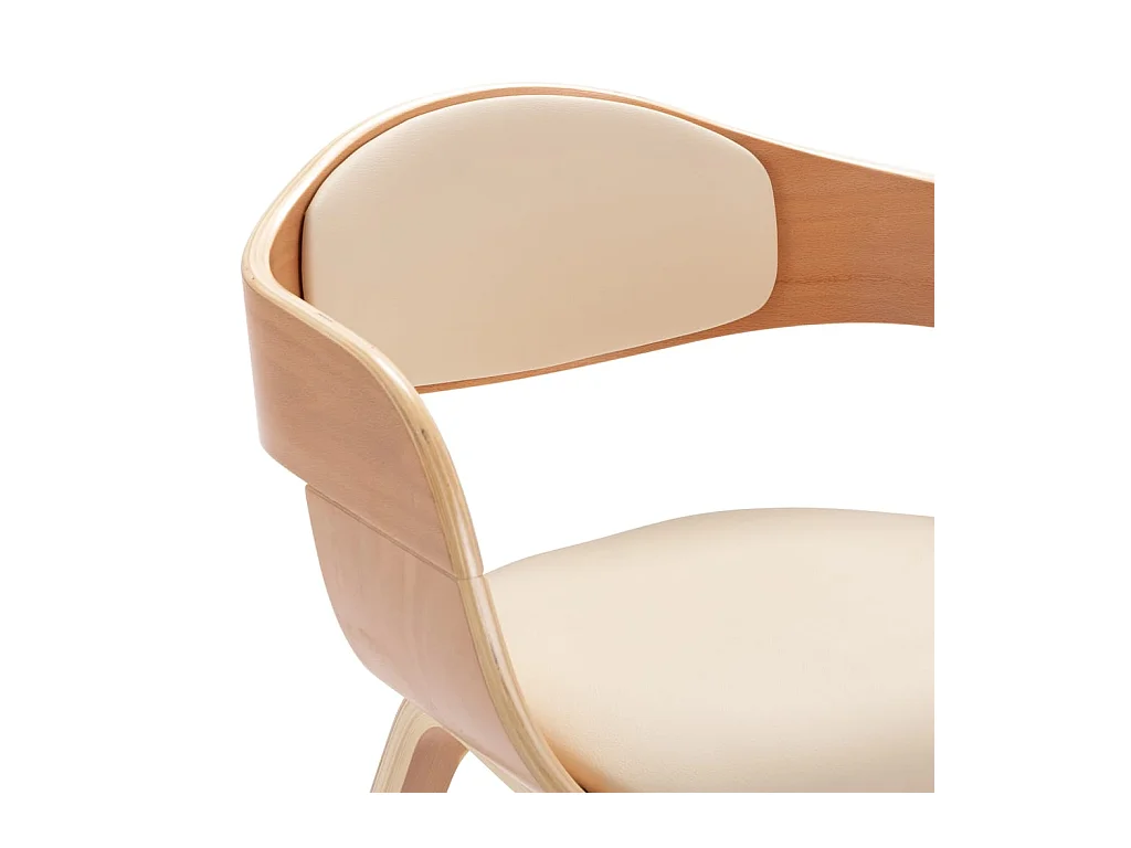 Eetkamerstoelen 6 stukkengebogen hout en kunstleer