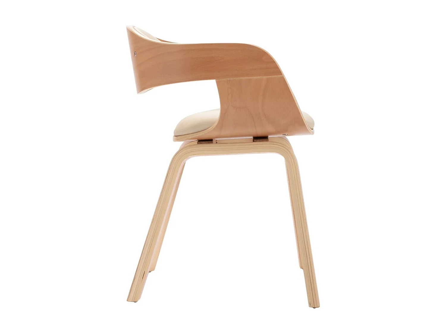 Chaises à manger lot de 6 bois courbé et similicuir