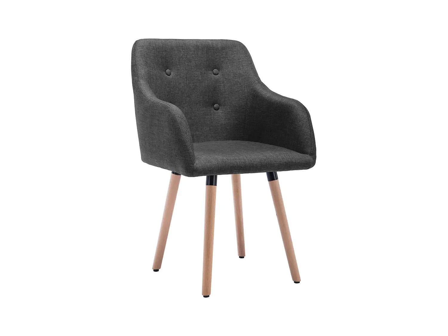 Chaises à manger lot de 2 gris foncé tissu