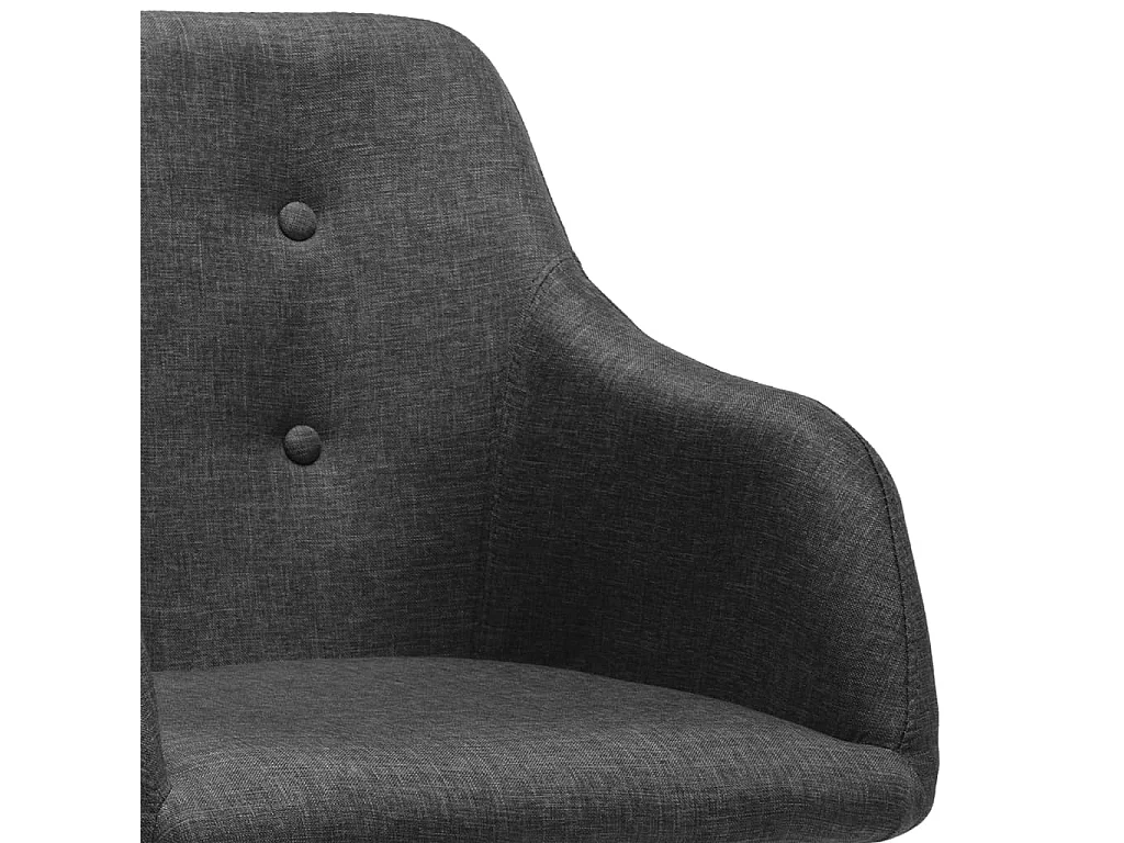 Chaises à manger lot de 2 gris foncé tissu