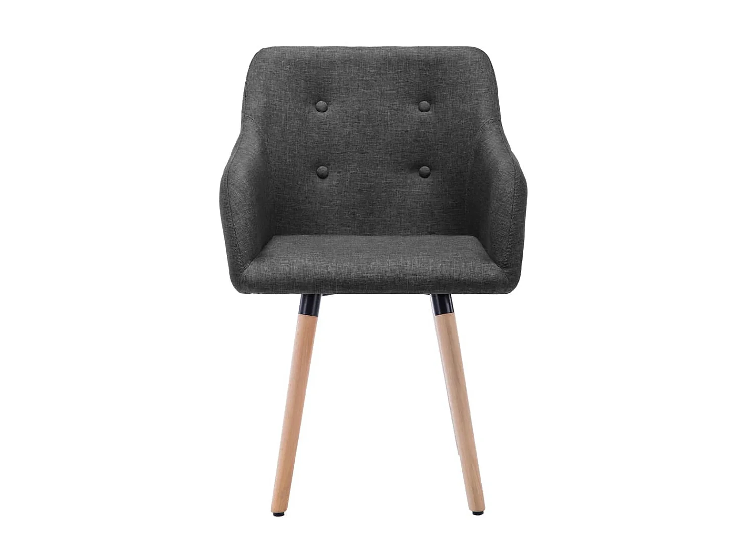 Chaises à manger lot de 2 gris foncé tissu