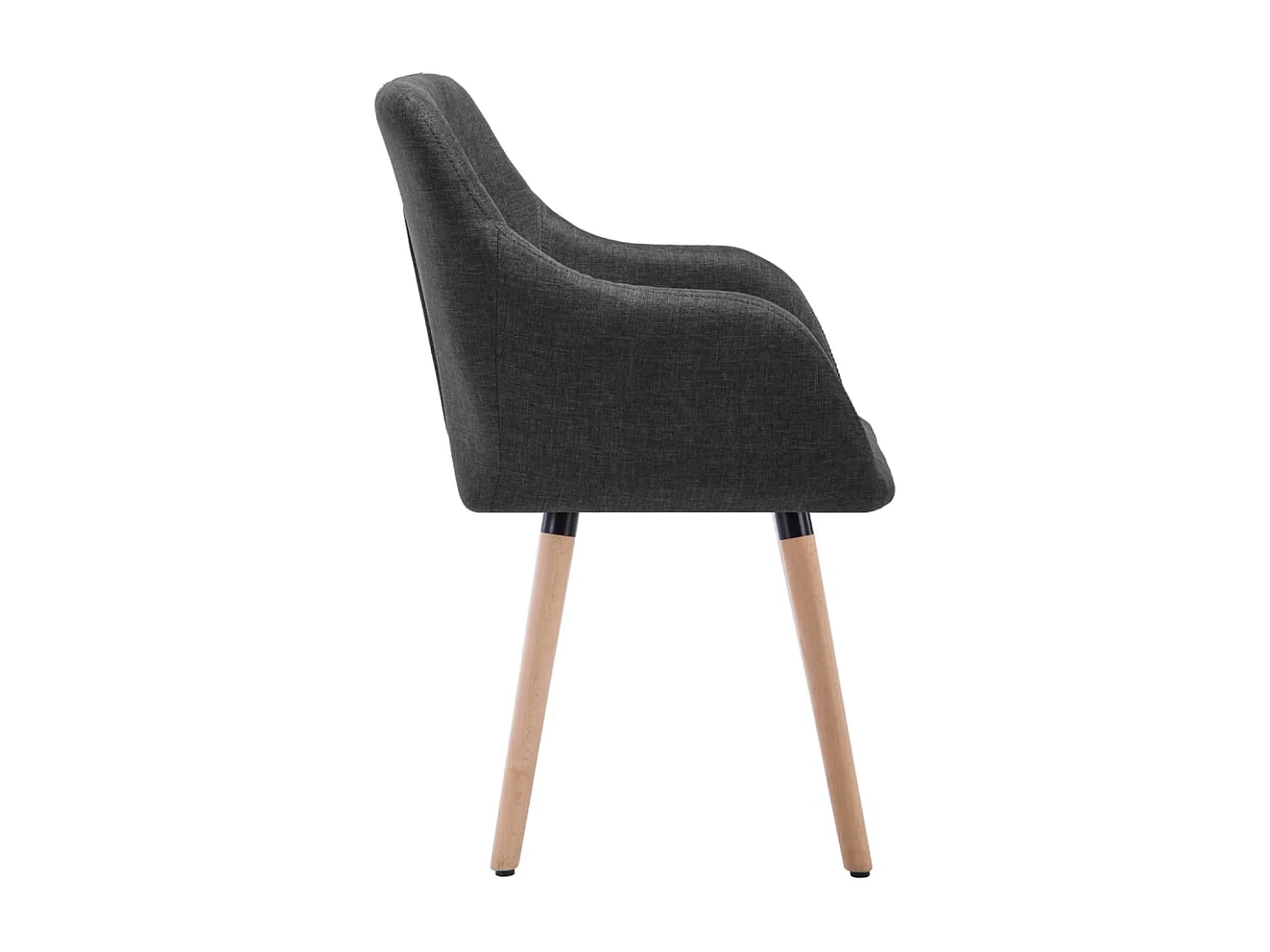 Chaises à manger lot de 2 gris foncé tissu