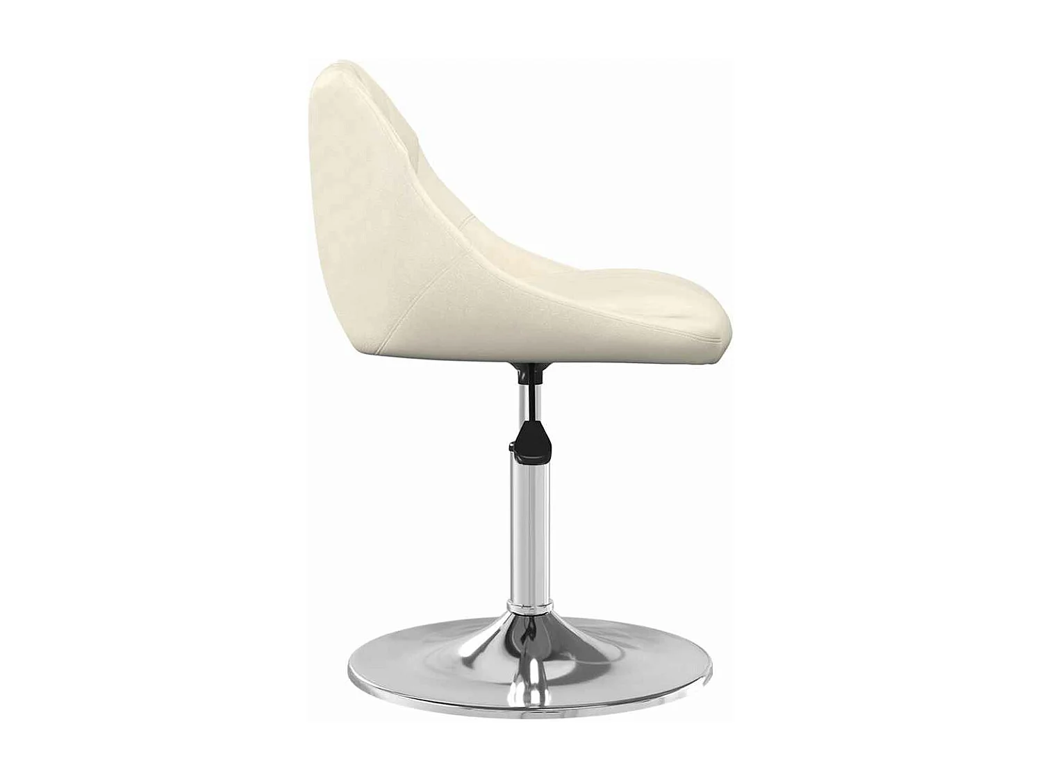 Chaises pivotantes à manger lot de 2 Crème Velours