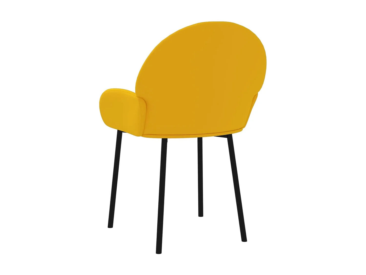 Chaises à manger lot de 2 Jaune Velours