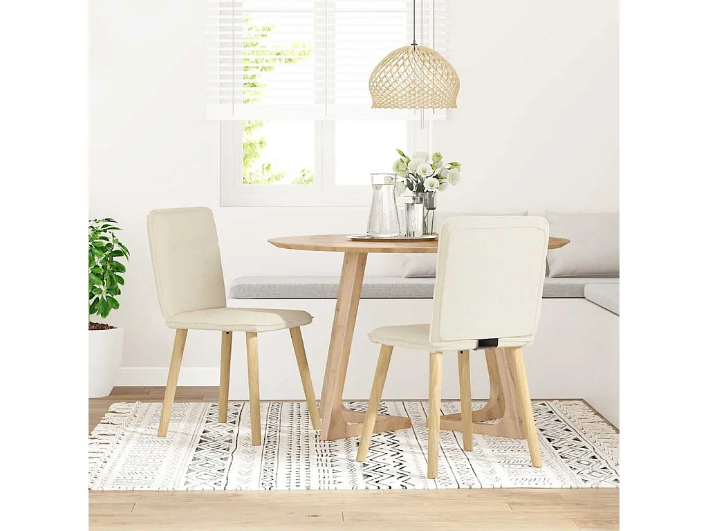 Eetkamerstoelen 2 st linnen