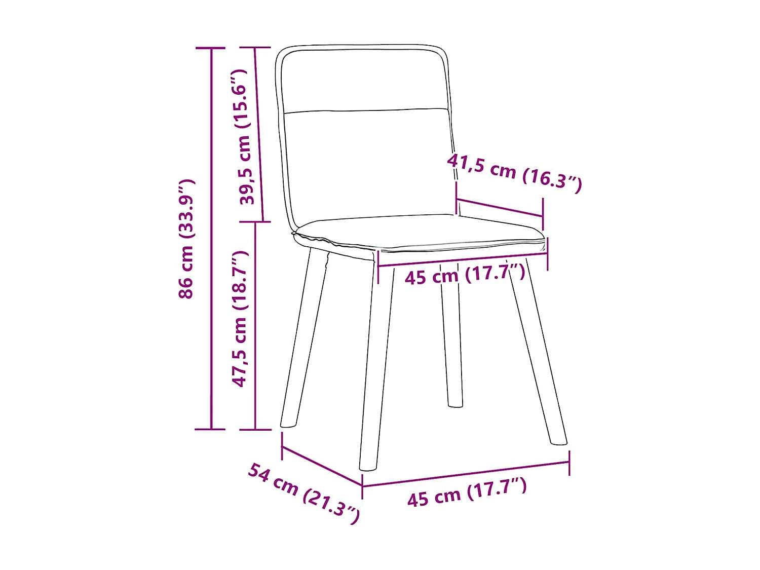 Eetkamerstoelen 2 st linnen