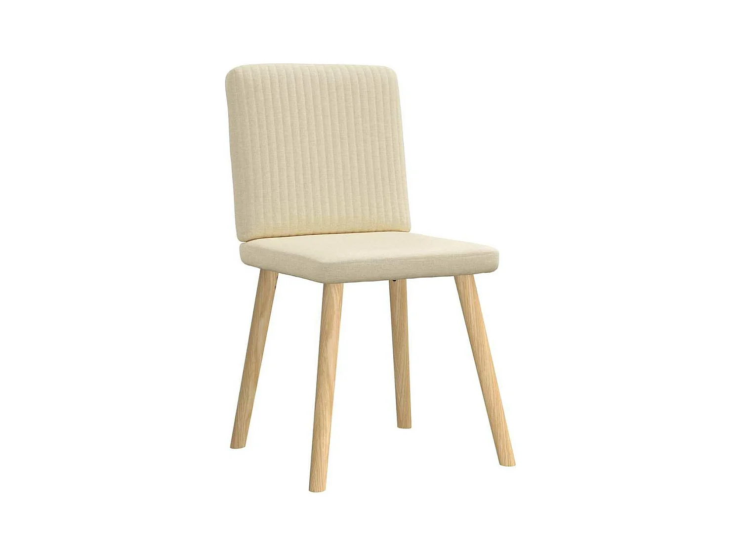 Chaises à manger lot de 4 crème tissu