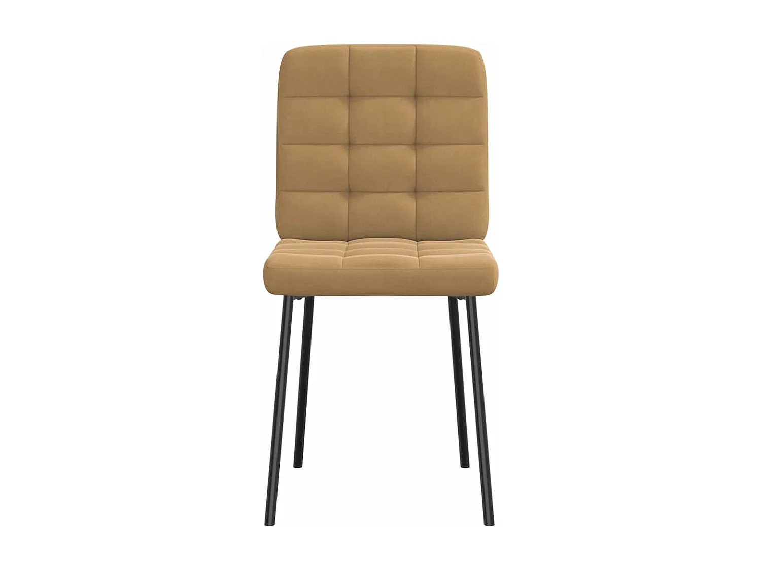 Chaises à manger lot de 2 Marron Velours