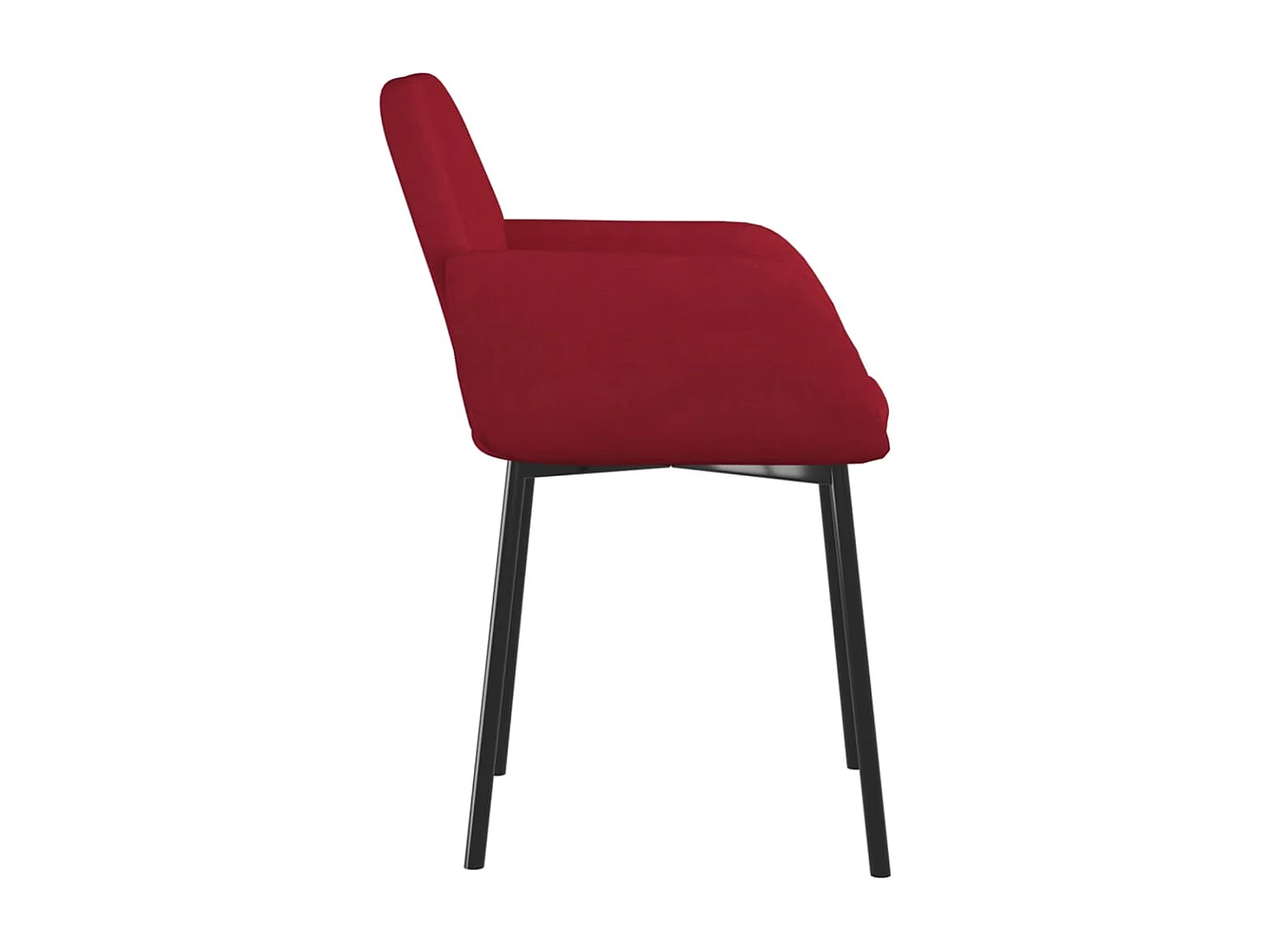 Chaises à manger lot de 2 Rouge bordeaux Velours