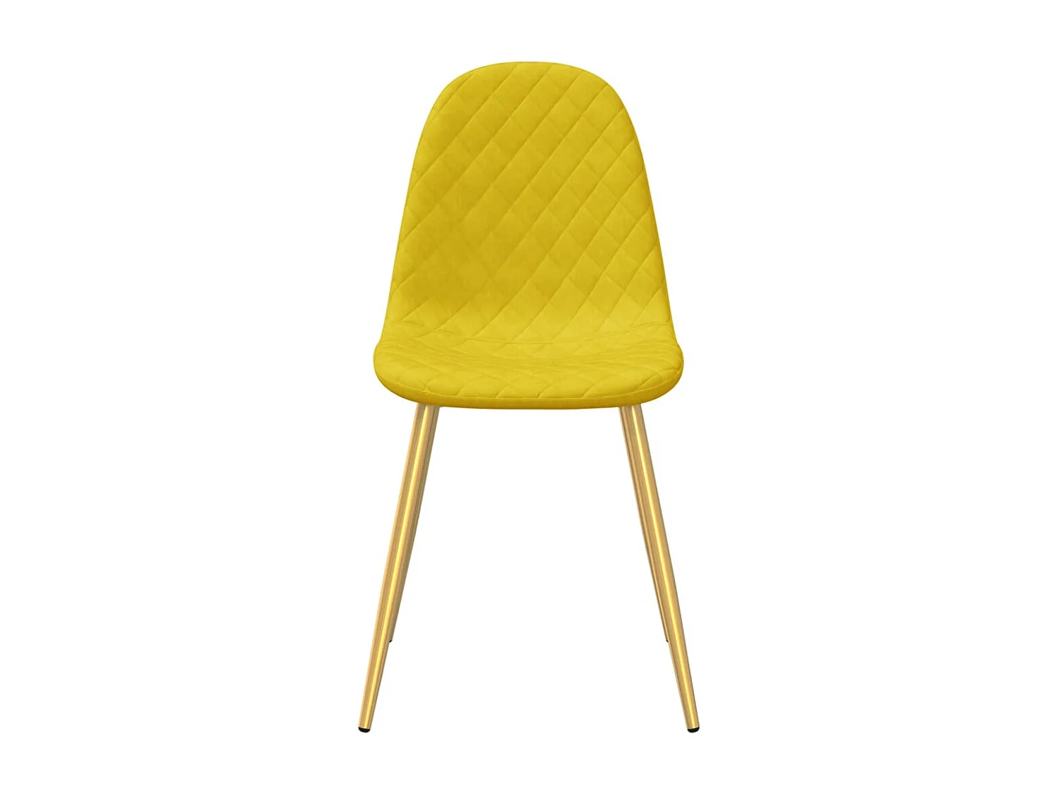 Chaises à manger lot de 4 jaune moutarde velours
