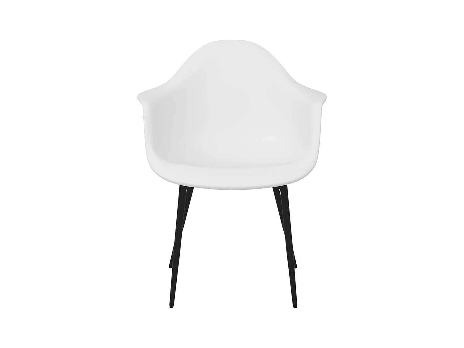 Sillas de comedor 4 unidades blancas PP