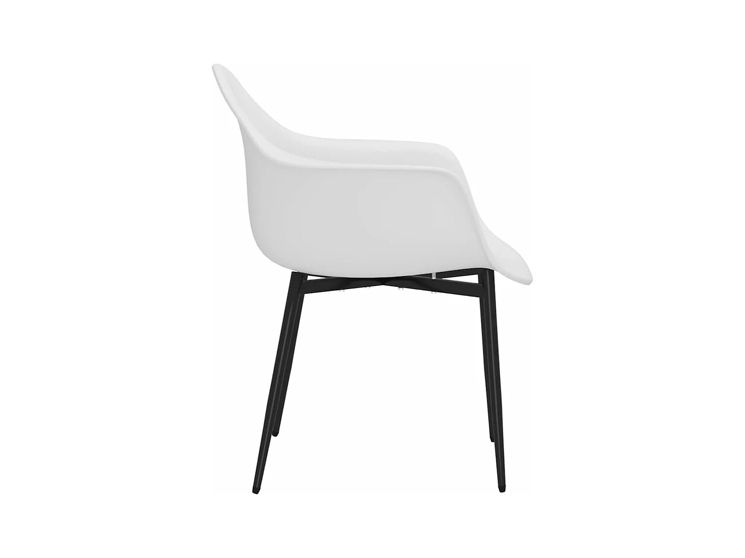 Sillas de comedor 4 unidades blancas PP