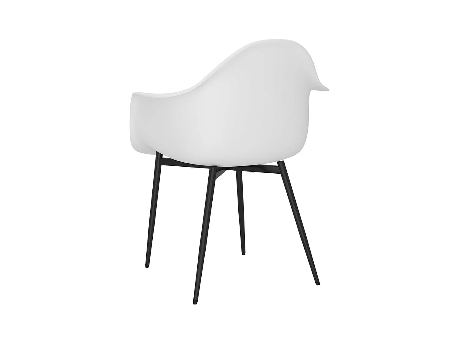 Sillas de comedor 4 unidades blancas PP