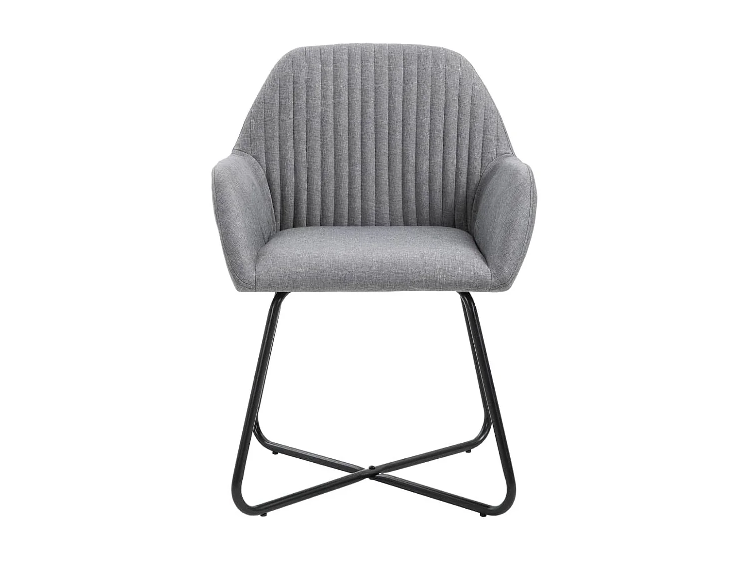 Eetkamerstoelen 2 st stof lichtgrijs