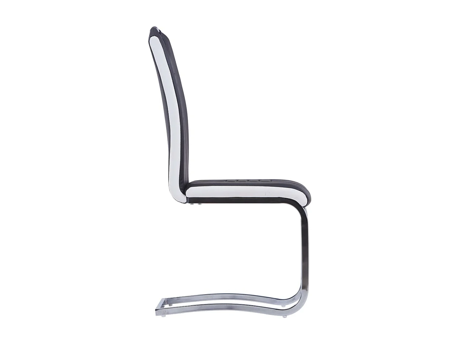 Chaises à manger cantilever lot de 2 noir similicuir