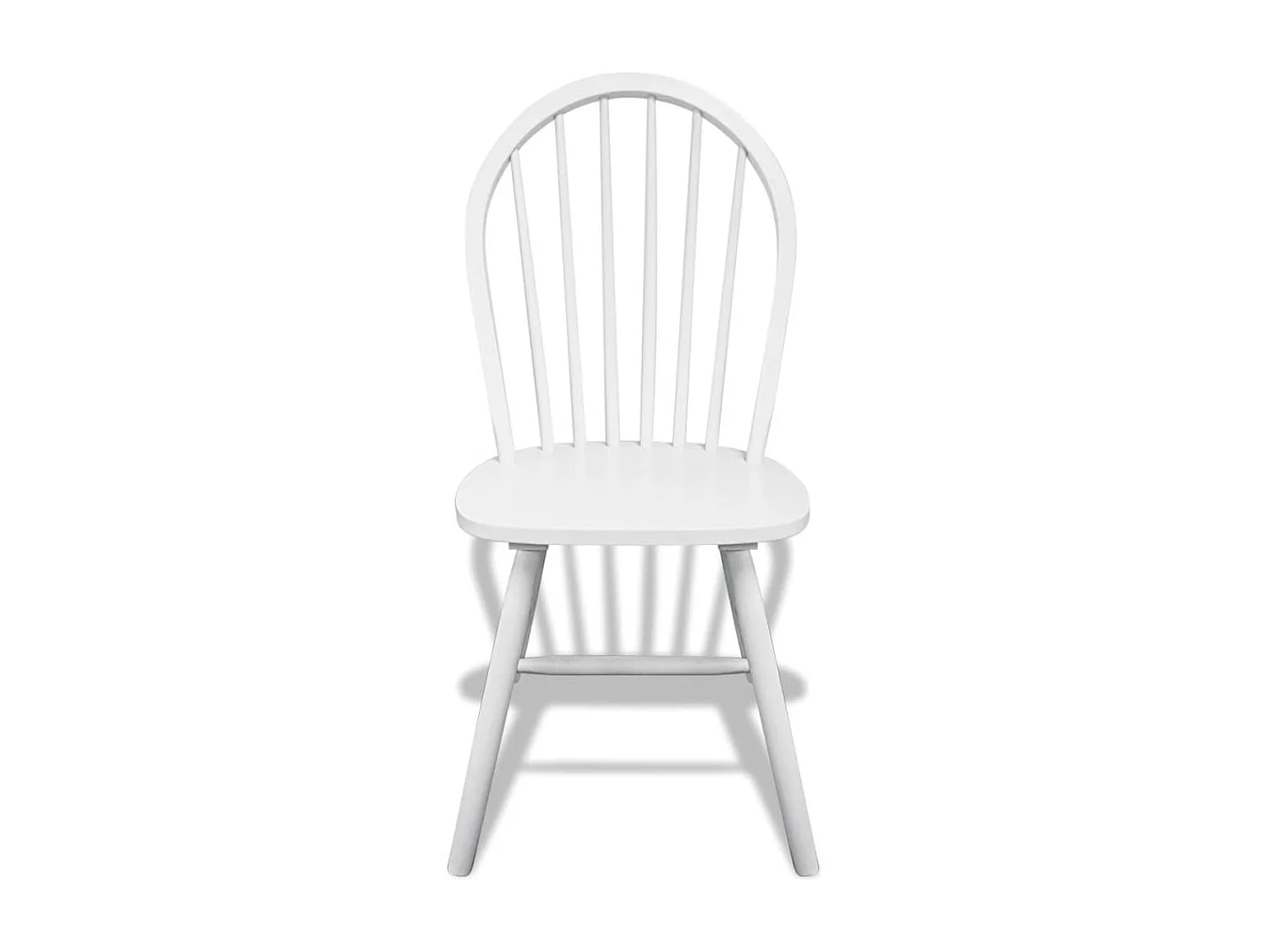 Chaises à manger lot de 6 blanc bois d'hévéa solide