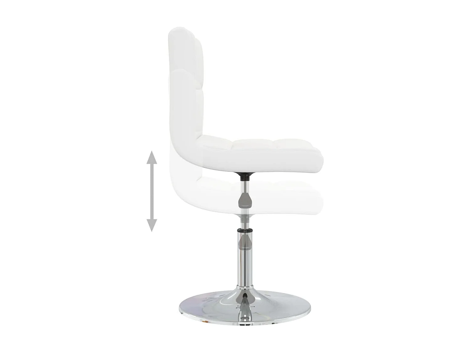 Cadeiras de jantar 4 peças couro artificial branco