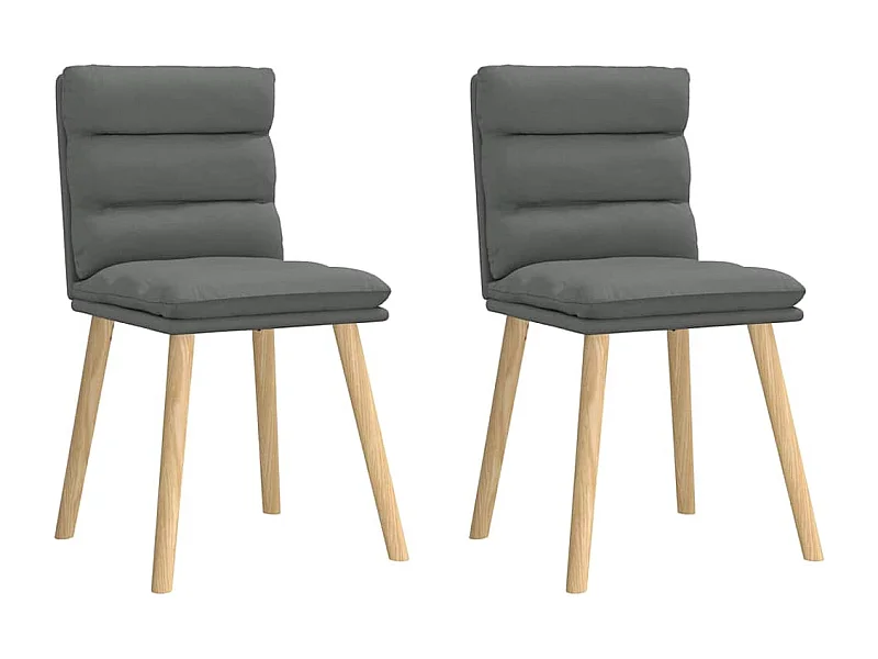 Chaises à manger lot de 2 gris foncé tissu