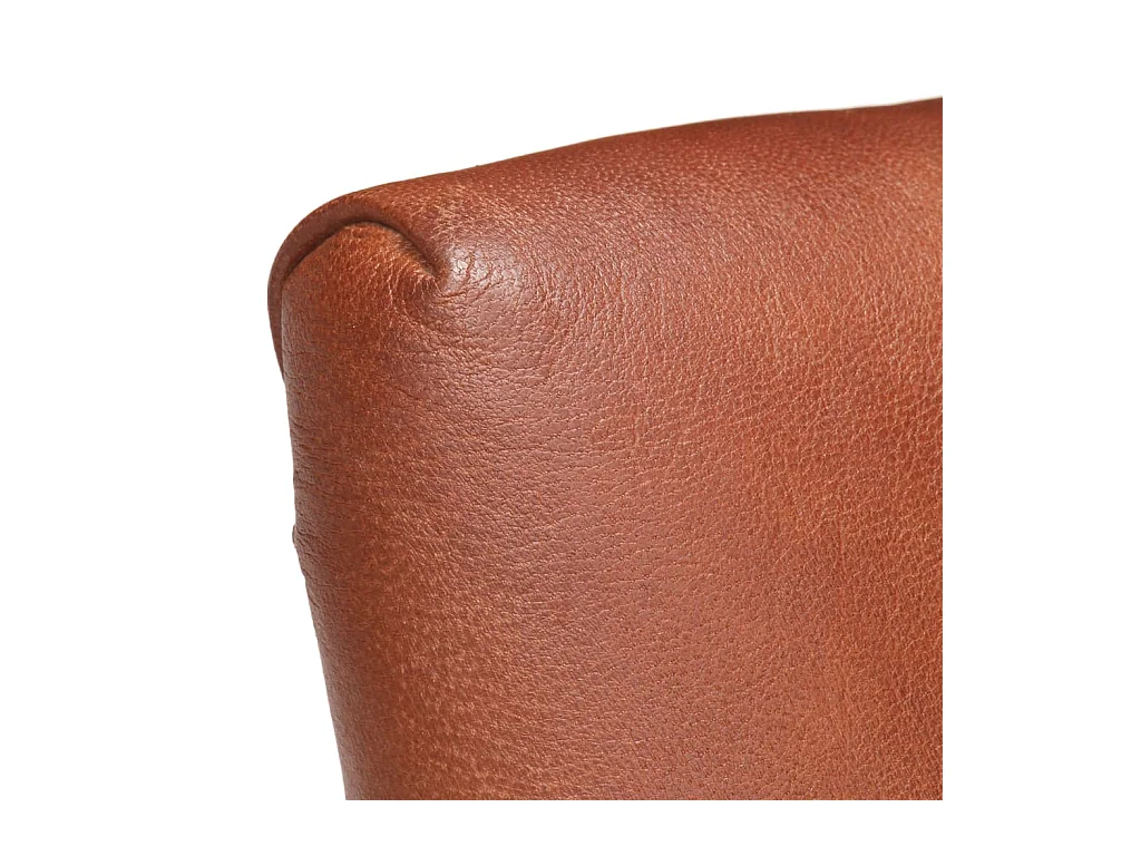 Chaises à manger lot de 6 marron cuir de chèvre véritable