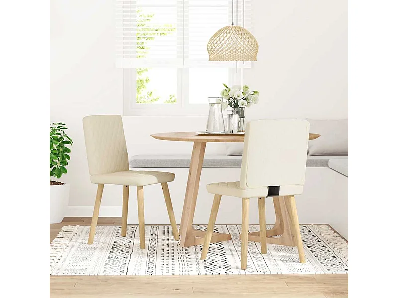 Cadeiras de jantar 2 peças linho