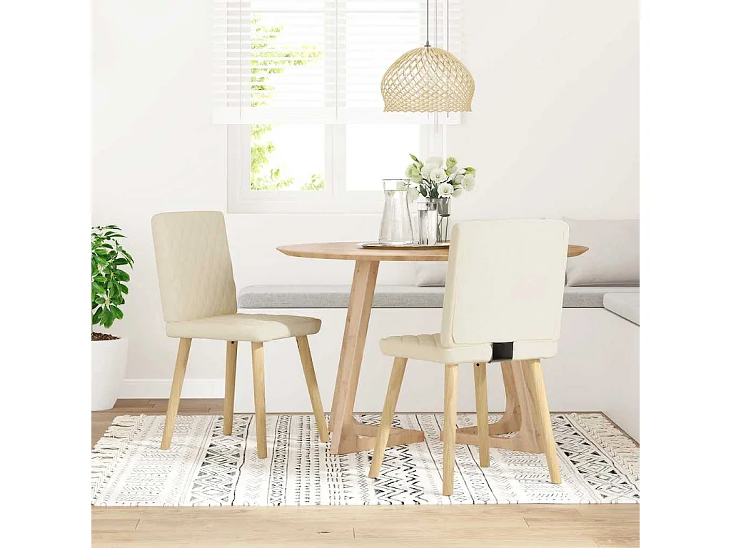 Sillas de comedor 2 unidades lino