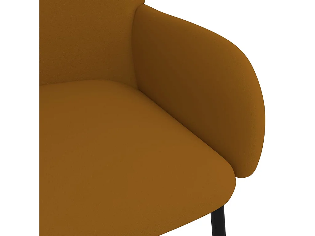 Chaises à manger lot de 2 Marron Velours