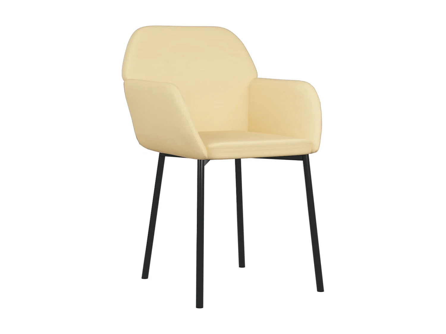 Chaises à manger lot de 2 Crème Velours