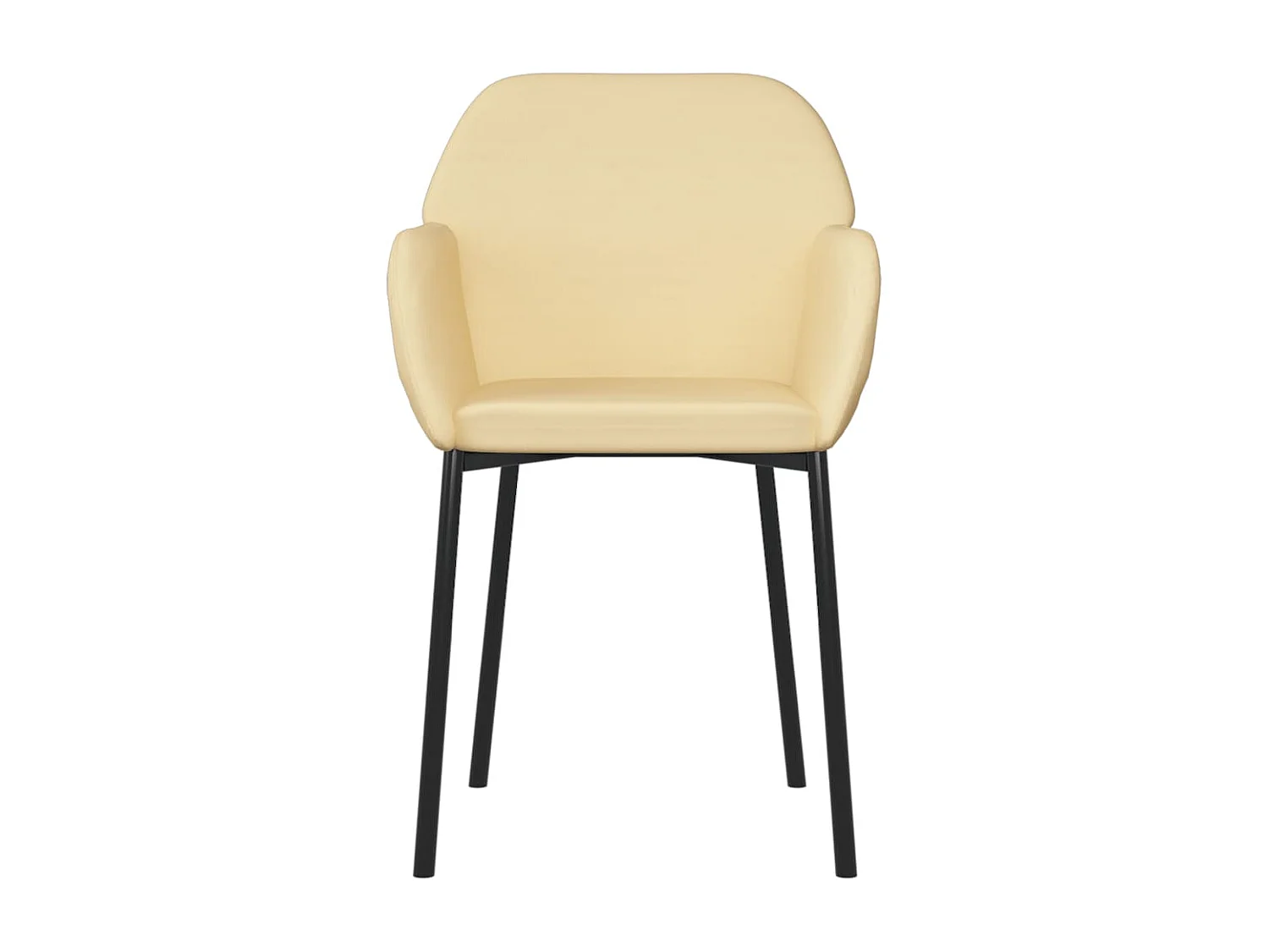 Chaises à manger lot de 2 Crème Velours