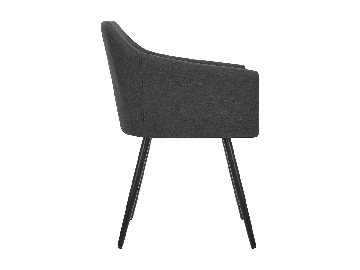 Sillas de comedor giratorias 4 unidades tela gris oscuro