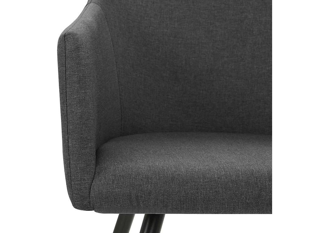 Sillas de comedor giratorias 4 unidades tela gris oscuro