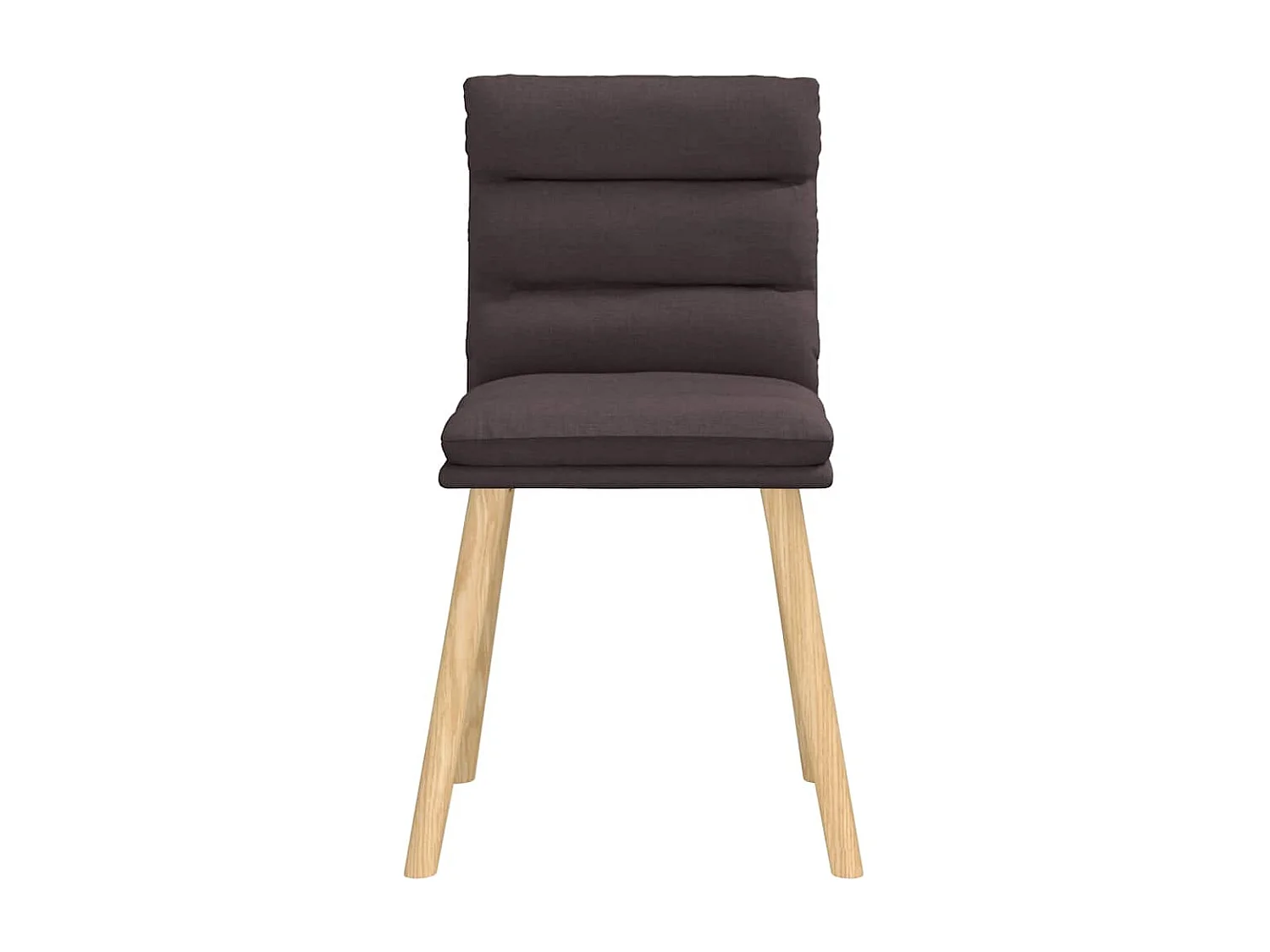 Chaises à manger lot de 4 marron foncé tissu