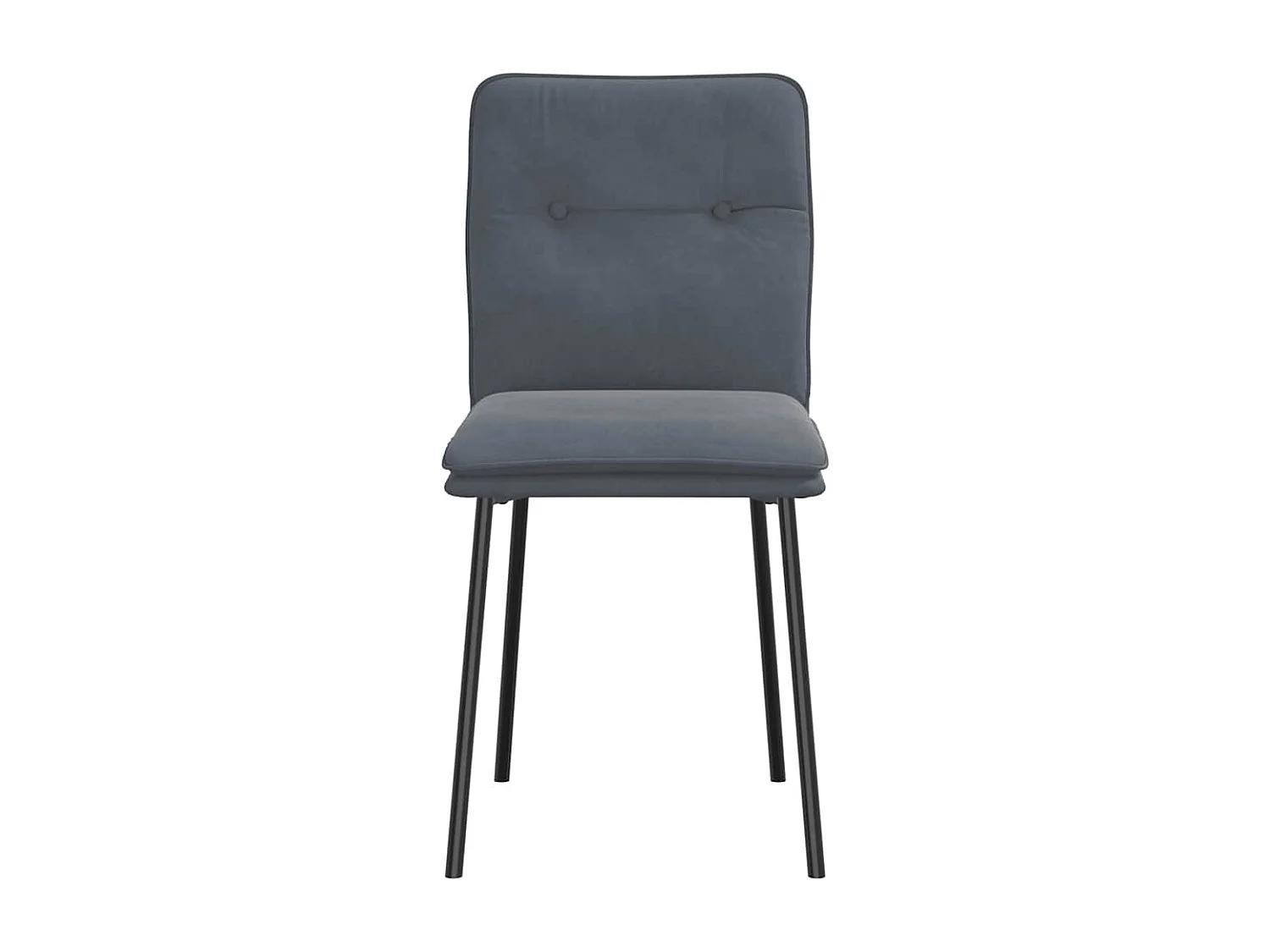 Chaises à manger lot de 2 Gris foncé Velours