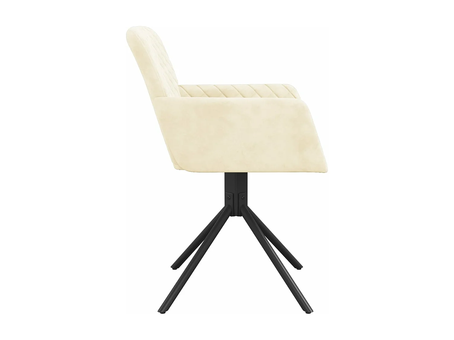 Chaises pivotantes à manger lot de 2 Crème Velours