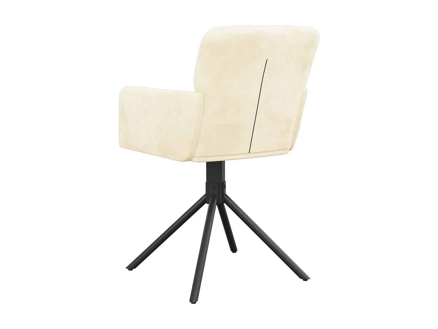Chaises pivotantes à manger lot de 2 Crème Velours