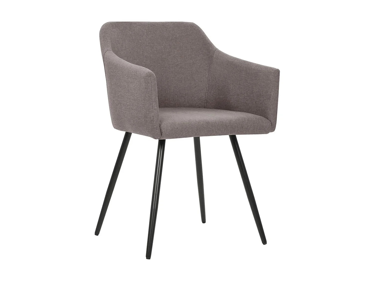 Chaises à manger lot de 2 taupe tissu
