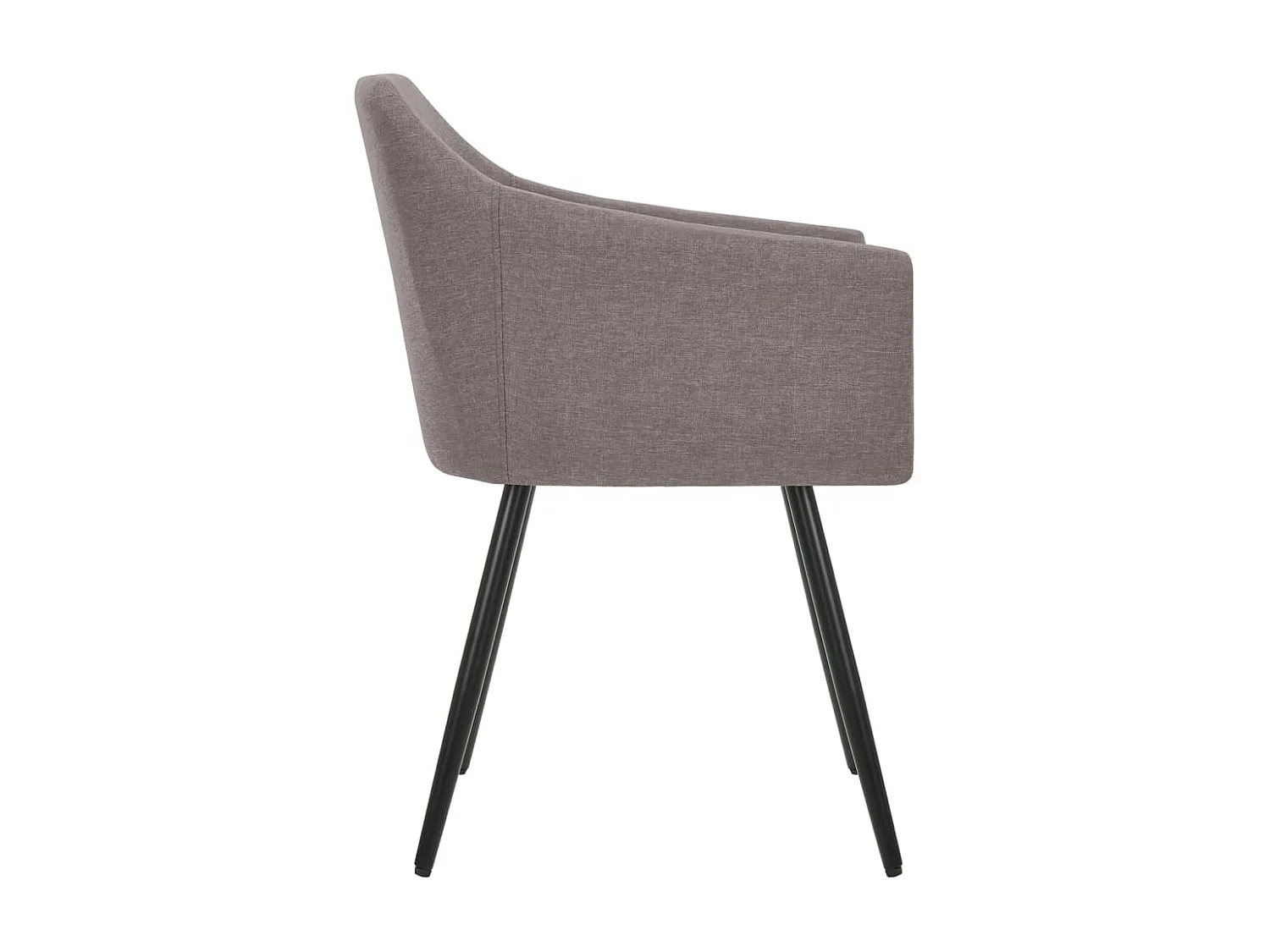 Chaises à manger lot de 2 taupe tissu