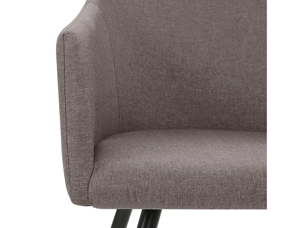 Chaises à manger lot de 2 taupe tissu