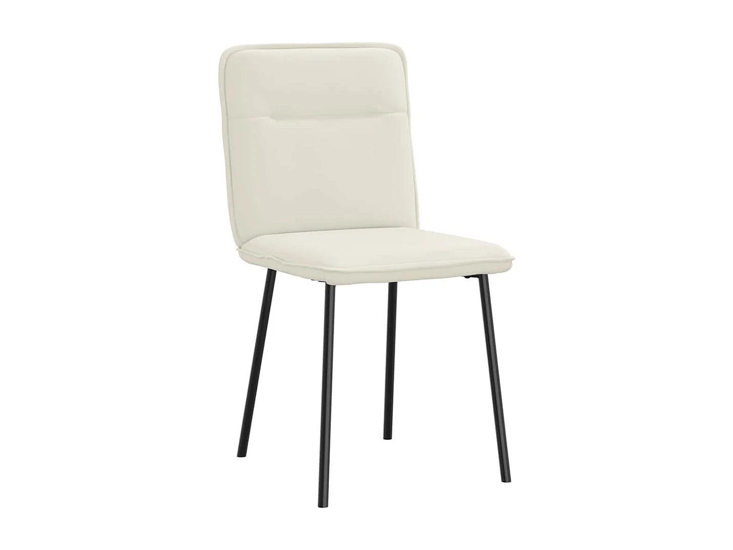 Chaises à manger lot de 2 Crème Velours