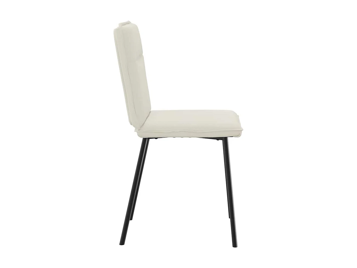 Chaises à manger lot de 2 Crème Velours