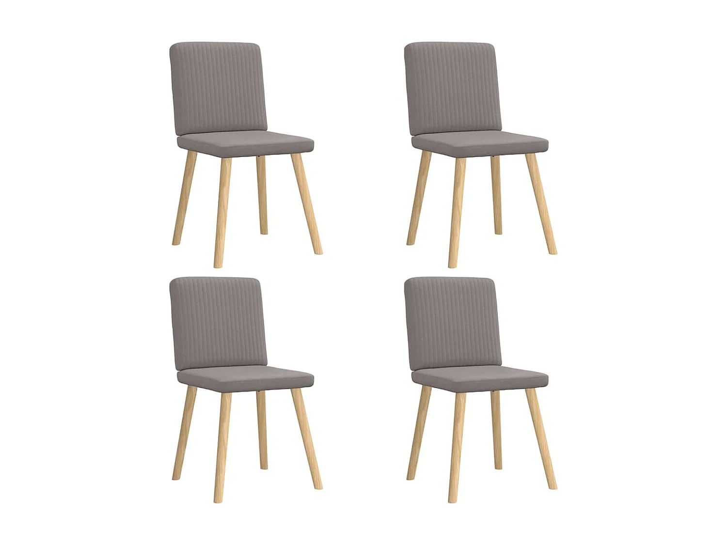 Eetkamerstoelen 4 stukkendraaibaar stof taupe