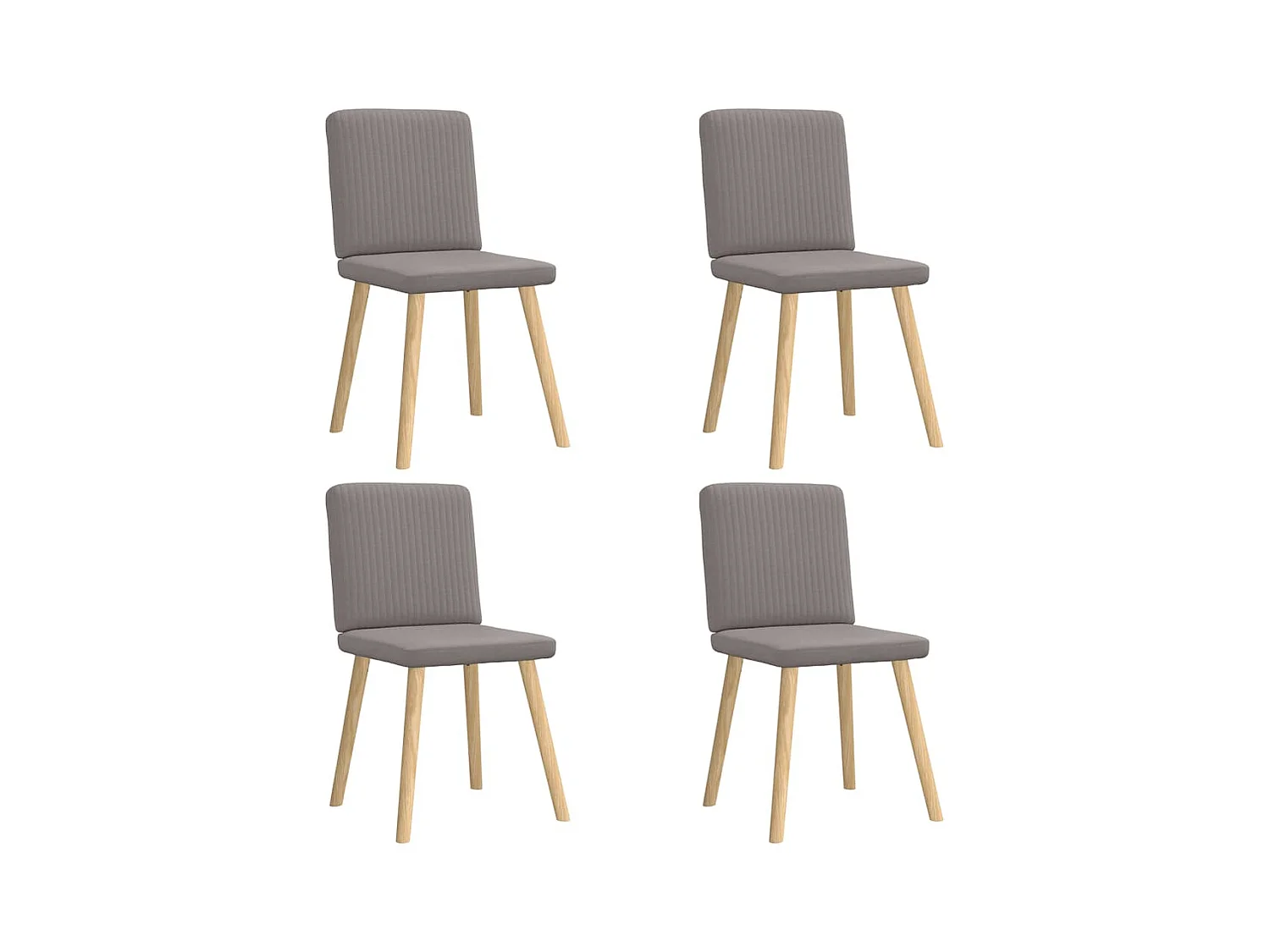 Chaises à manger lot de 4 taupe tissu