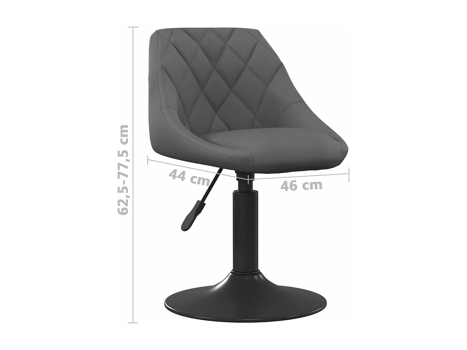 Eetkamerstoelen draaibaar 6 st fluweel donkergrijs