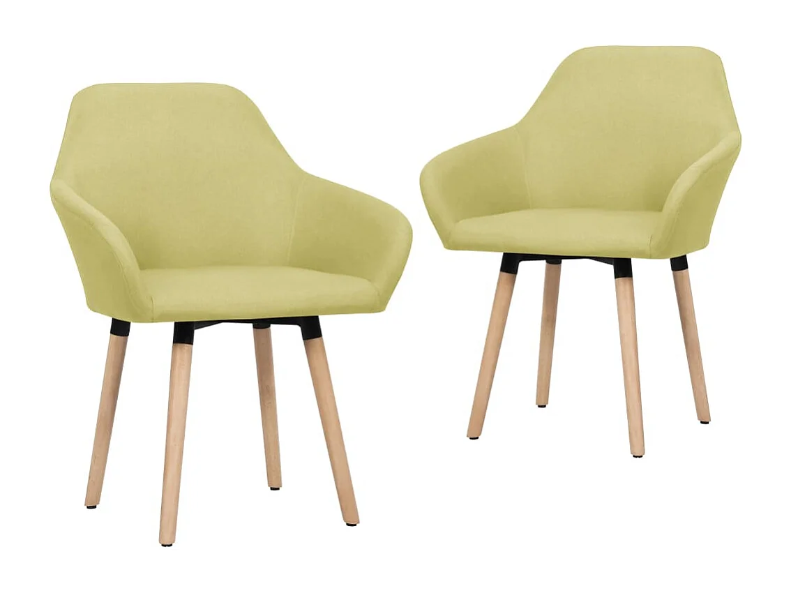 Sillas de comedor 2 unidades tela verde
