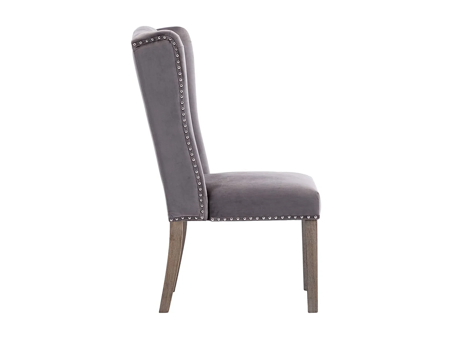 Chaises à manger lot de 2 gris velours