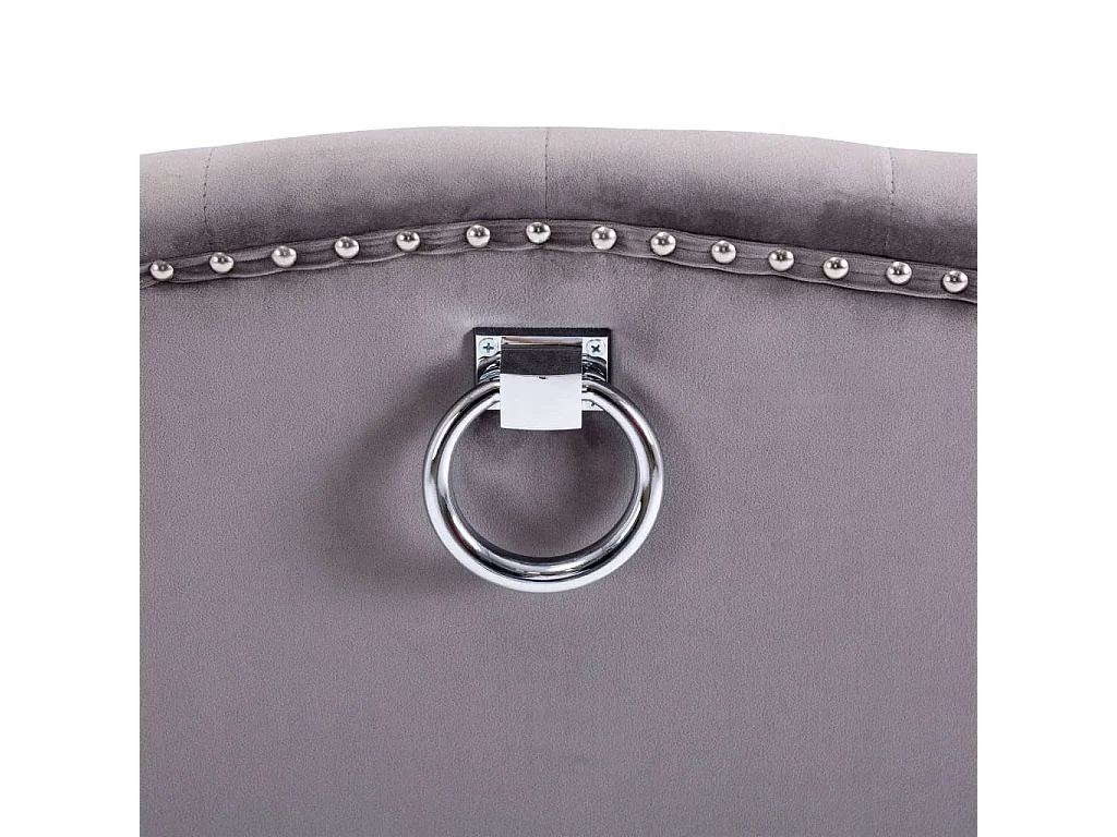 Chaises à manger lot de 2 gris velours