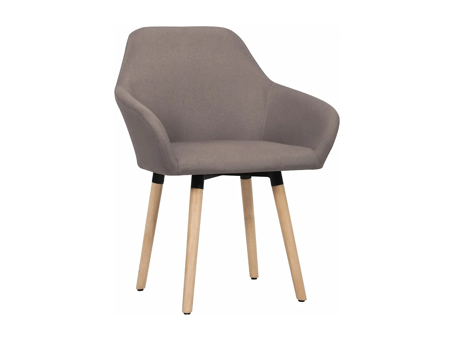 Chaises à manger lot de 2 taupe tissu
